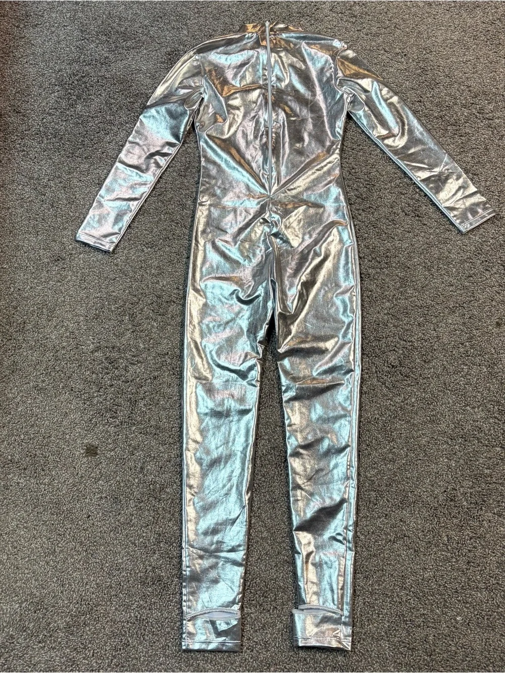 Metallic Silver Kids One-Piece Bodysuit